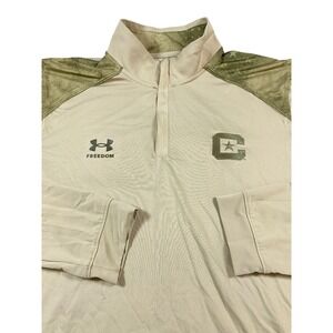 Under Armour Freedom Citadel Mens Large Tan Quarter Zip Pullover